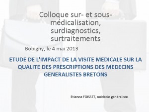 Etienne Foisset  N° 5 Etude d'impact de la visite médicale