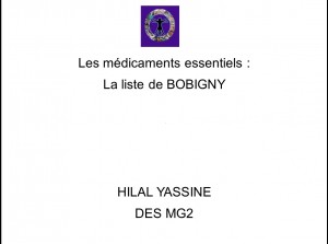 Médicaments essentiels Hilal Yassine